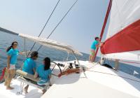crew neel 45 trimaran sailing yacht